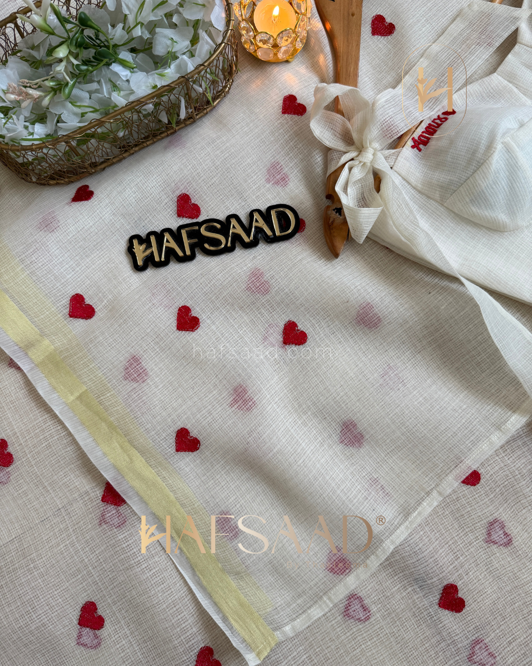 Amour - Pure Kota saree (White)