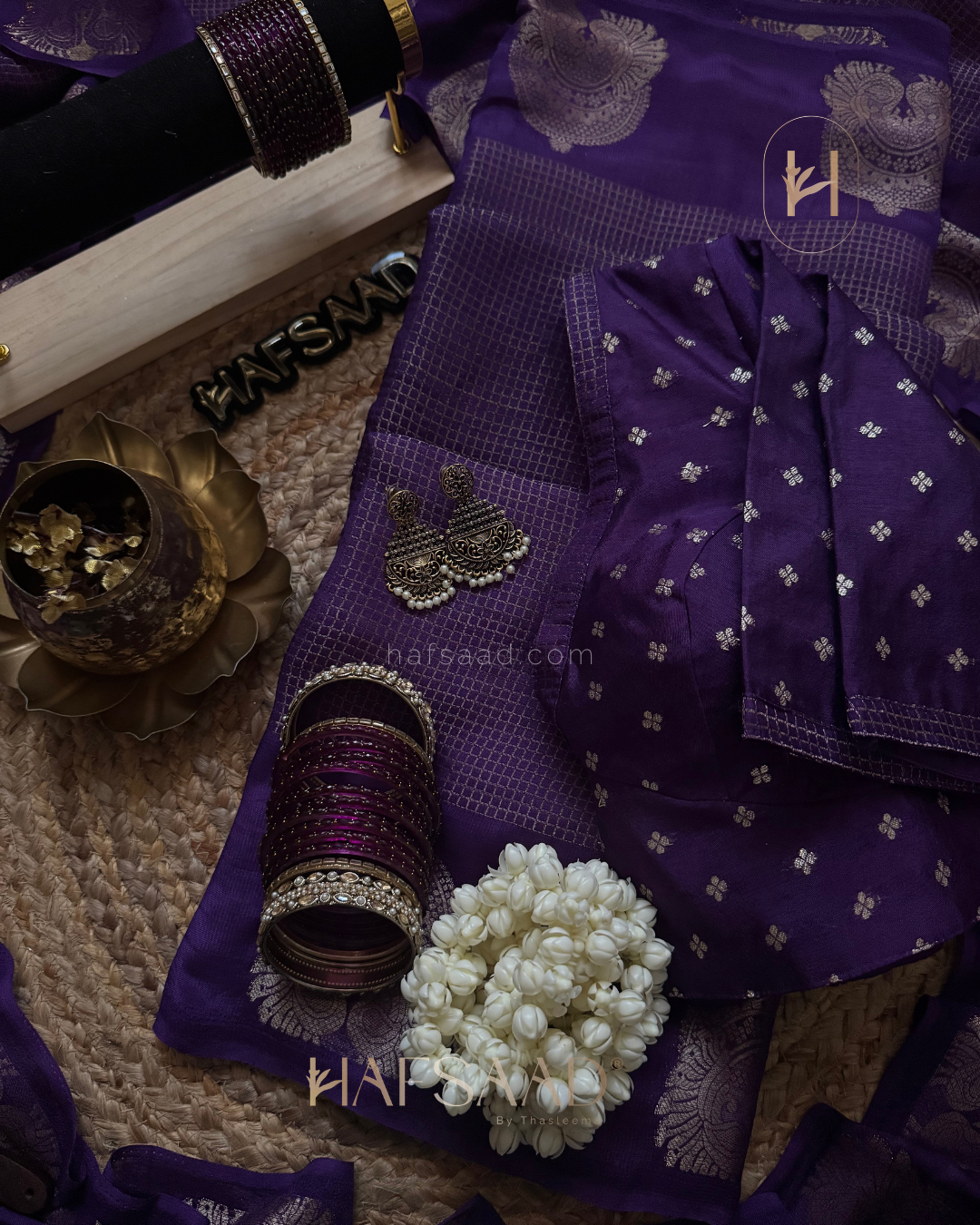 Manisha- Semi Silk Saree (Purple)