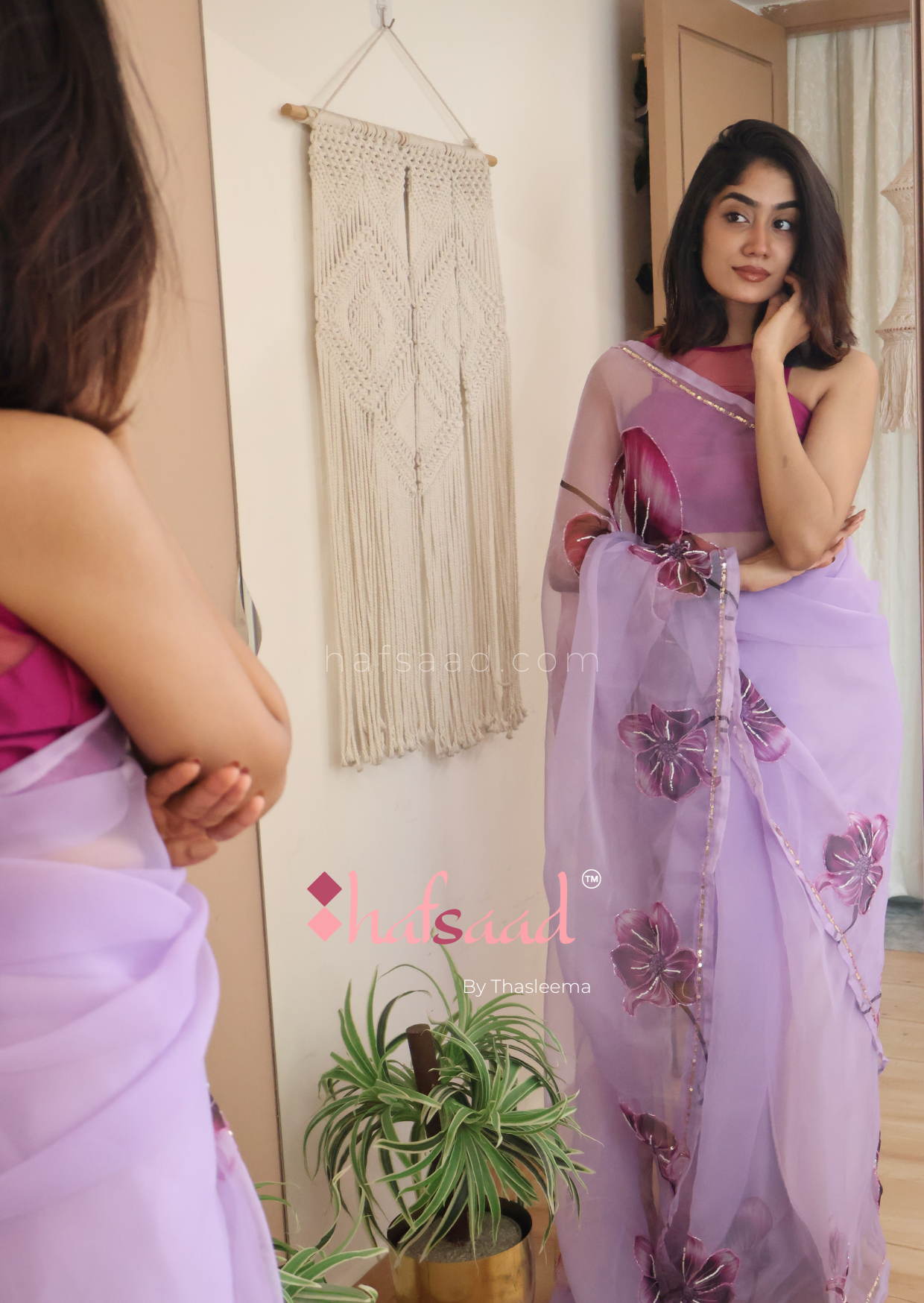 Dear Daisy- Ready to wear saree (Purple)