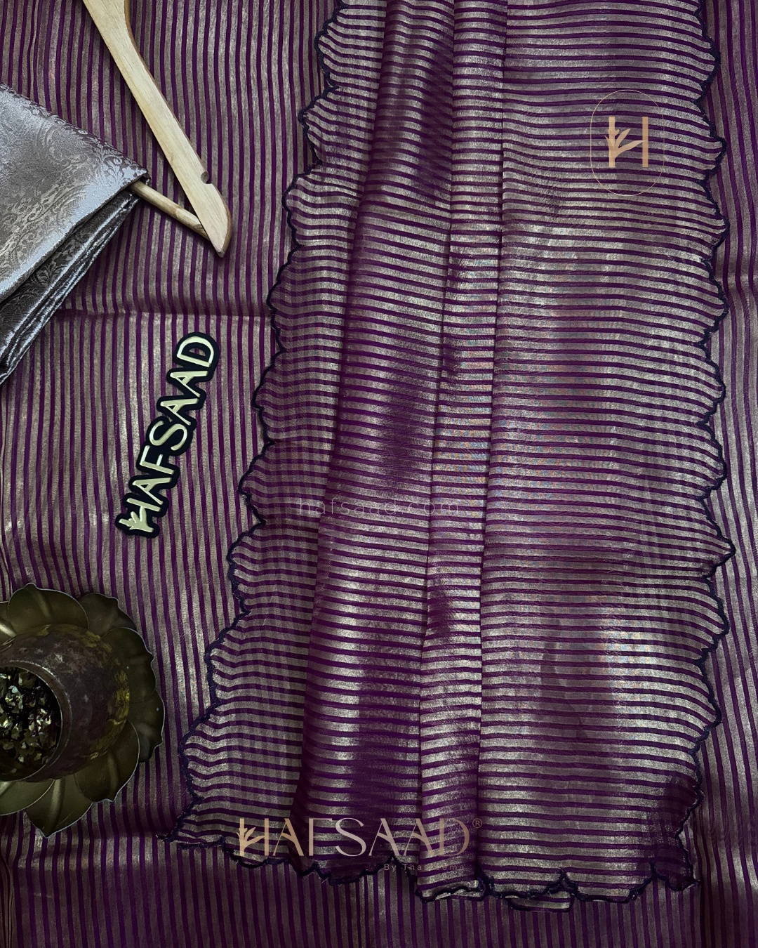 Yugitha Pure Tissue Silk Saree (Plum)
