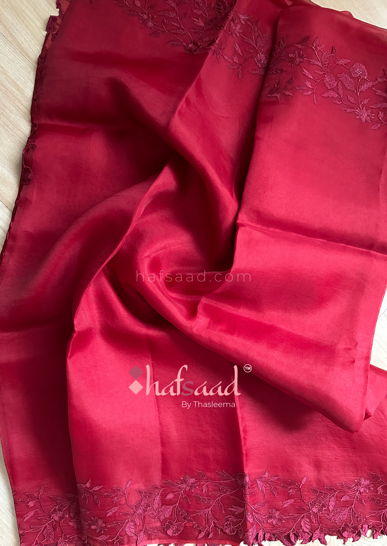 Roop- Pure organza silk saree (Maroon)