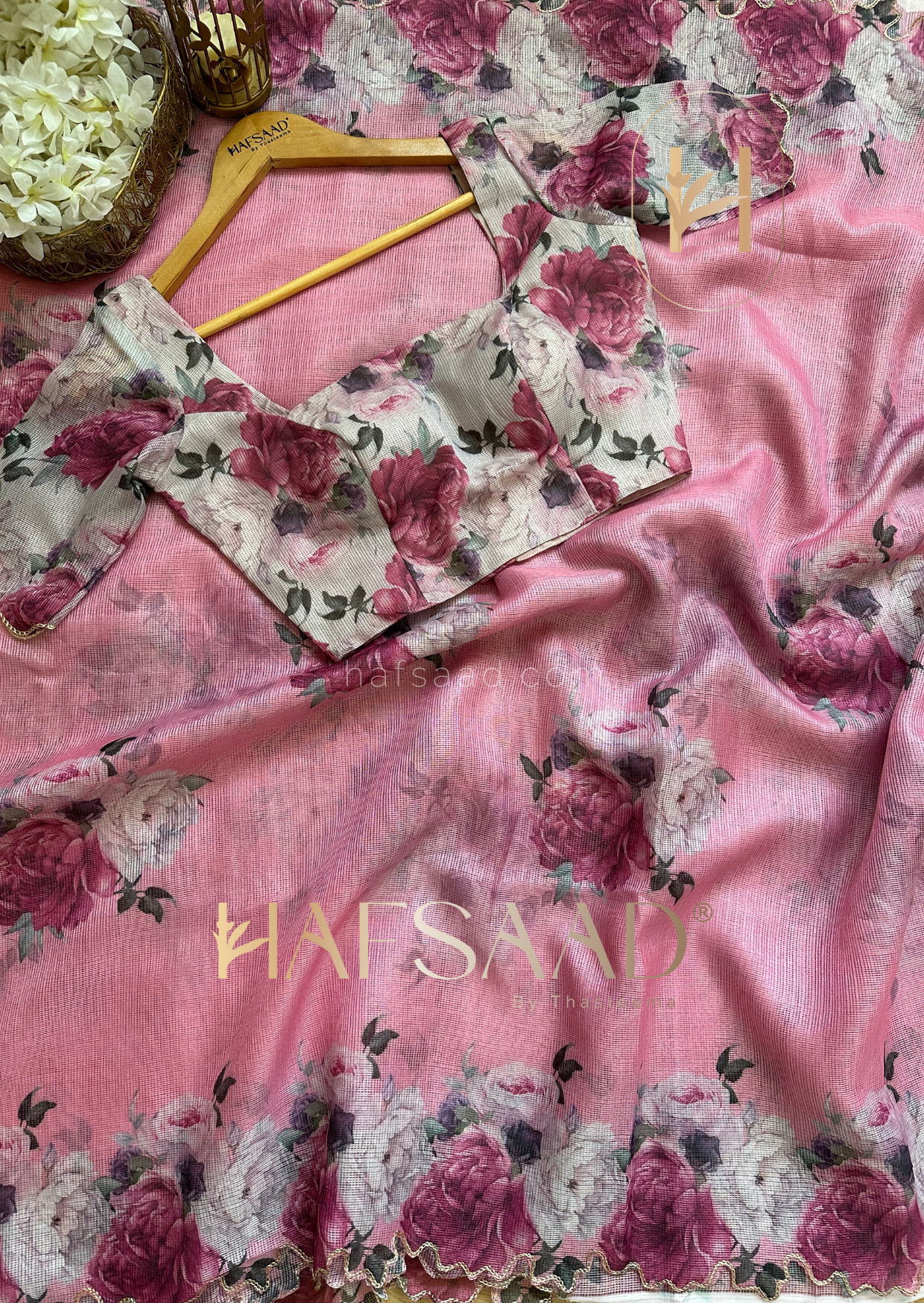 Bloom- Kota saree (Pink)