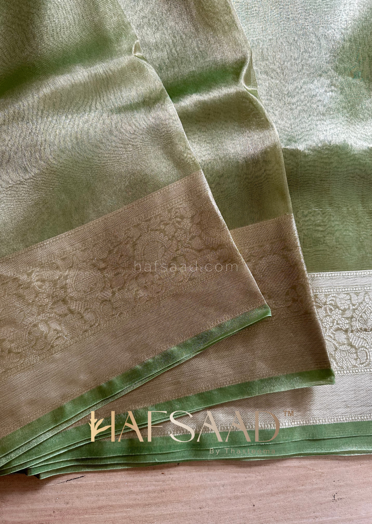 Banaras story- Pure Banaras Tissue silk (Green)