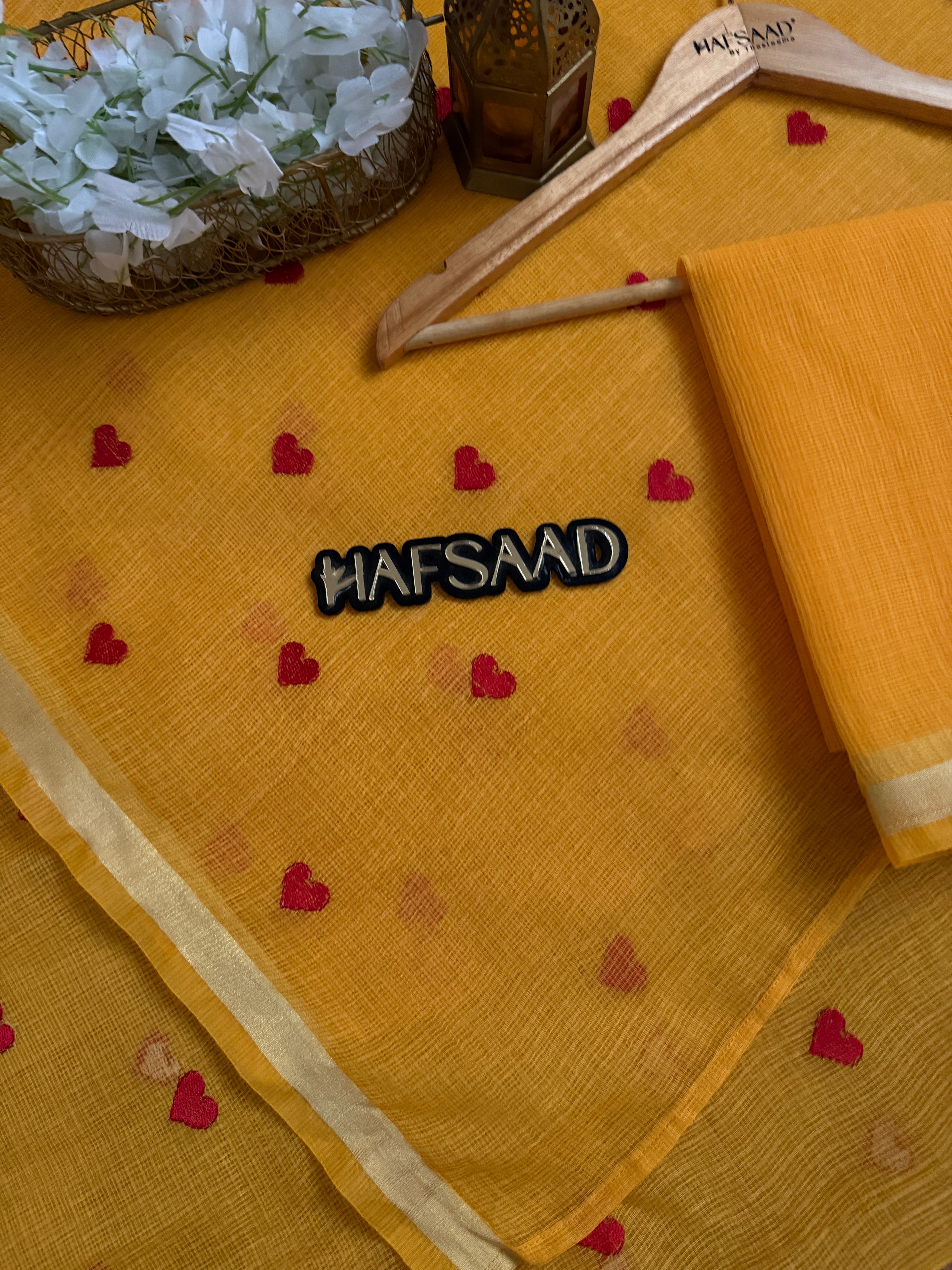 Amour - Pure Kota saree (Yellow)