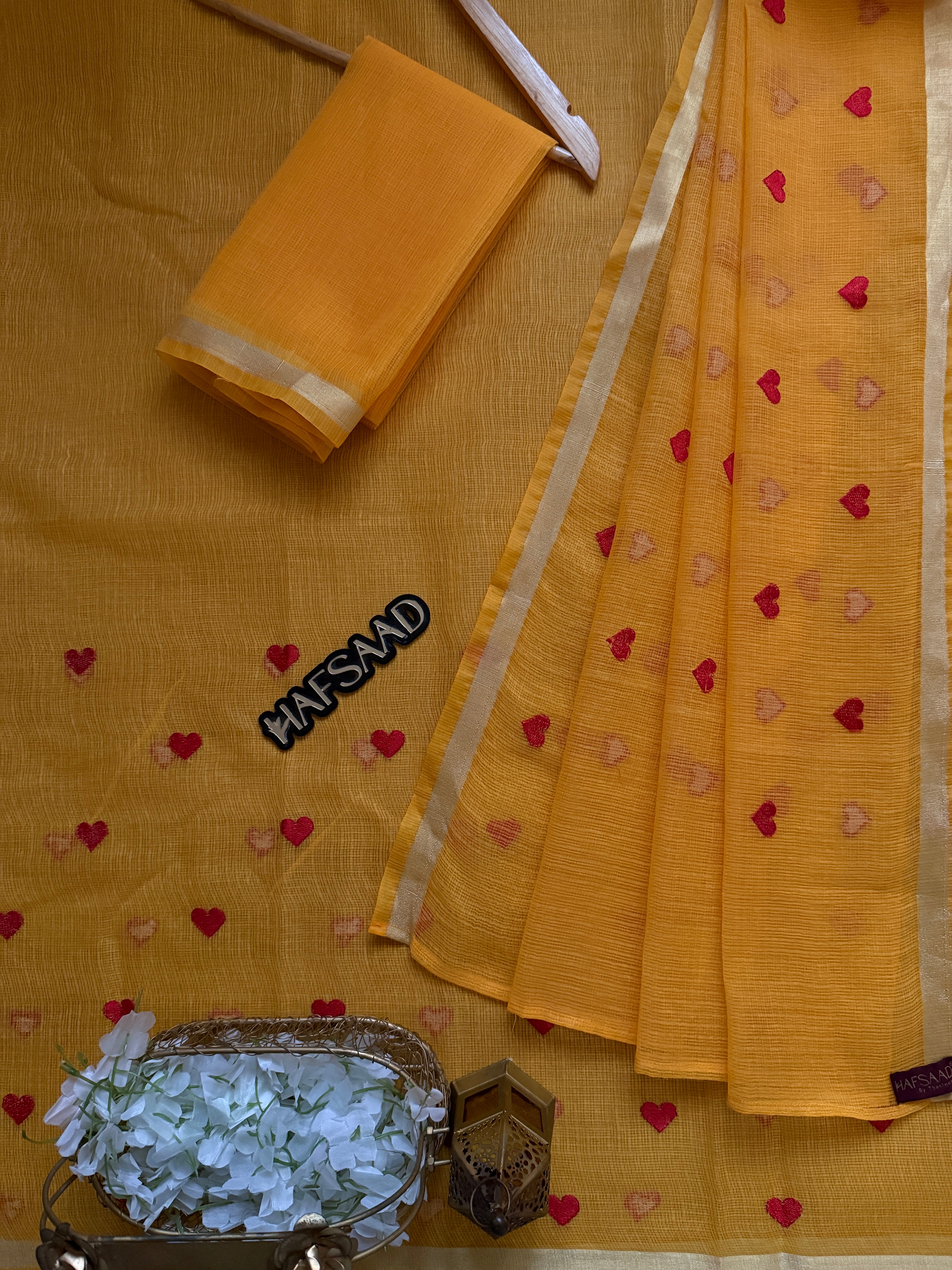 Amour - Pure Kota saree (Yellow)