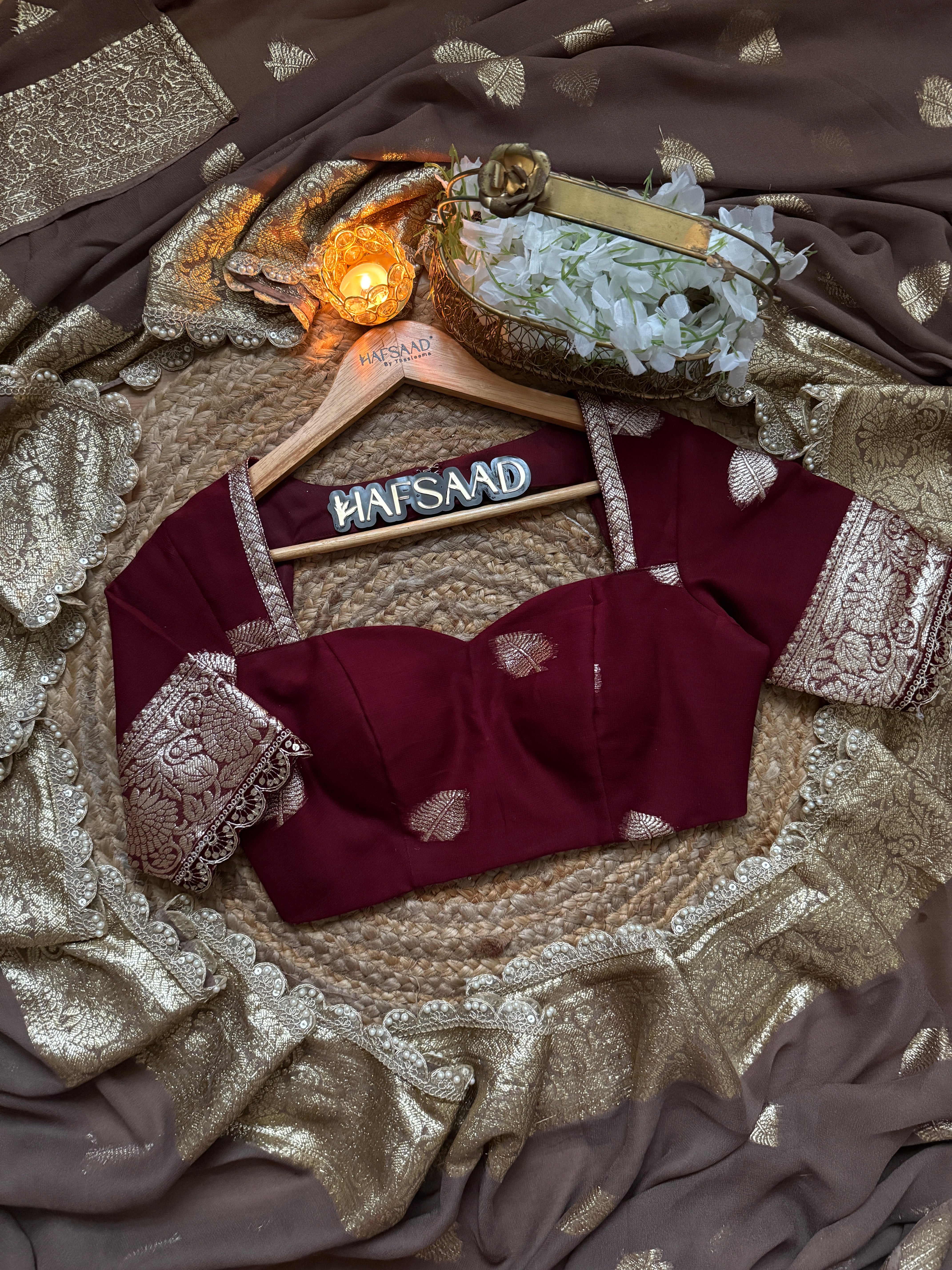 Nafeesa - Pure viscose saree (Dusty Grey)