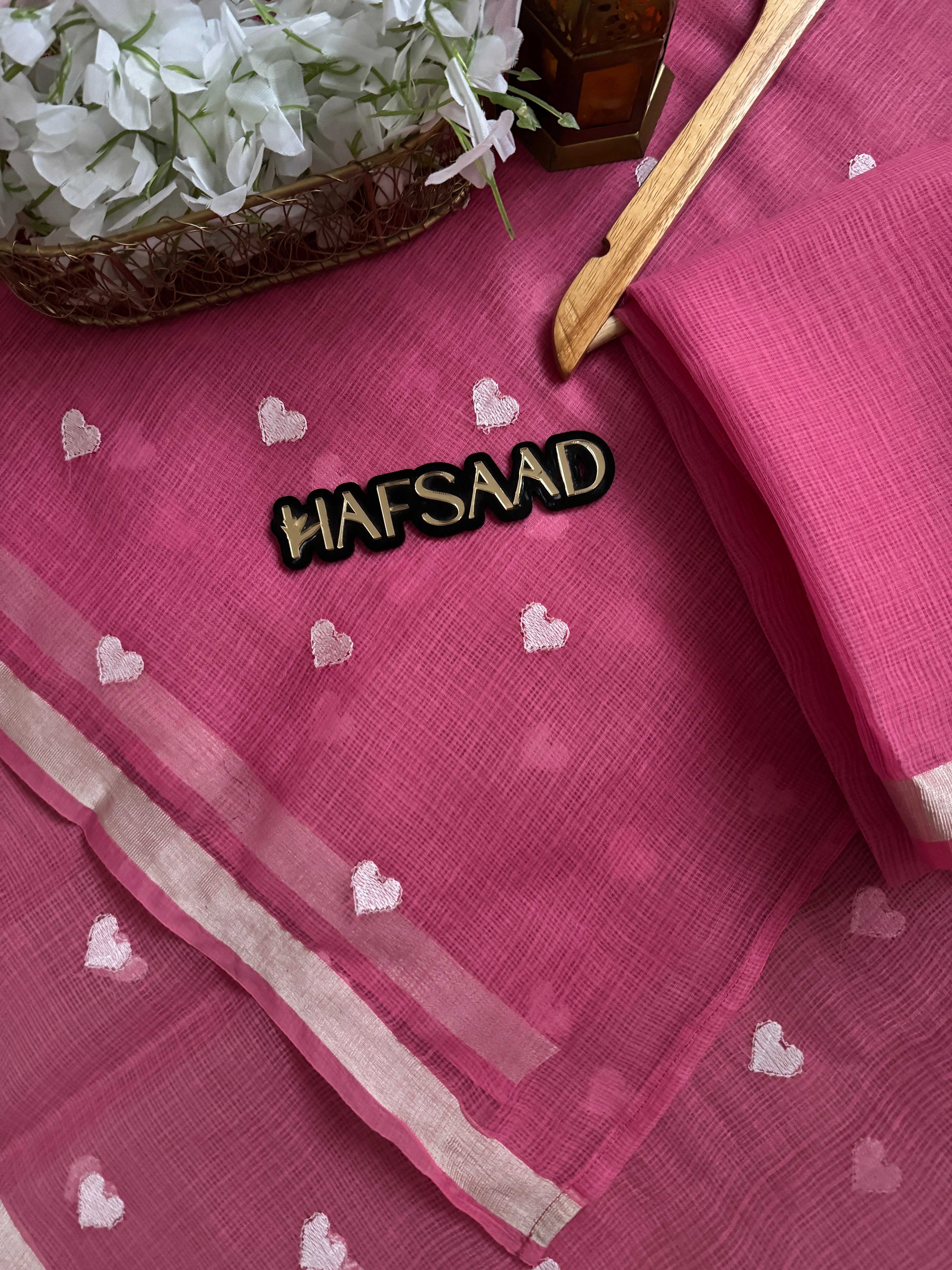Amour - Pure Kota saree (Baby Pink)