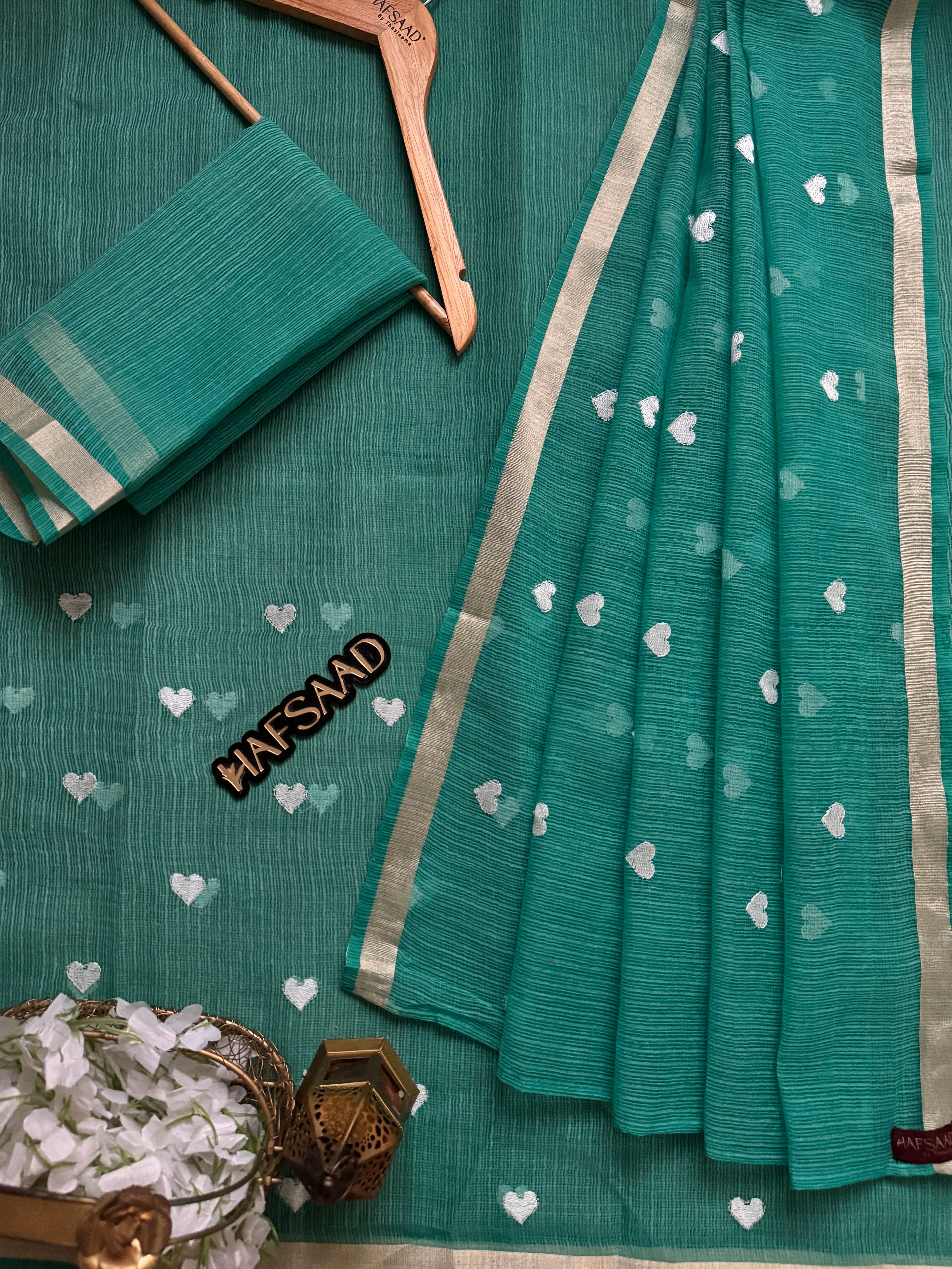 Amour - Pure Kota saree (Turquoise)