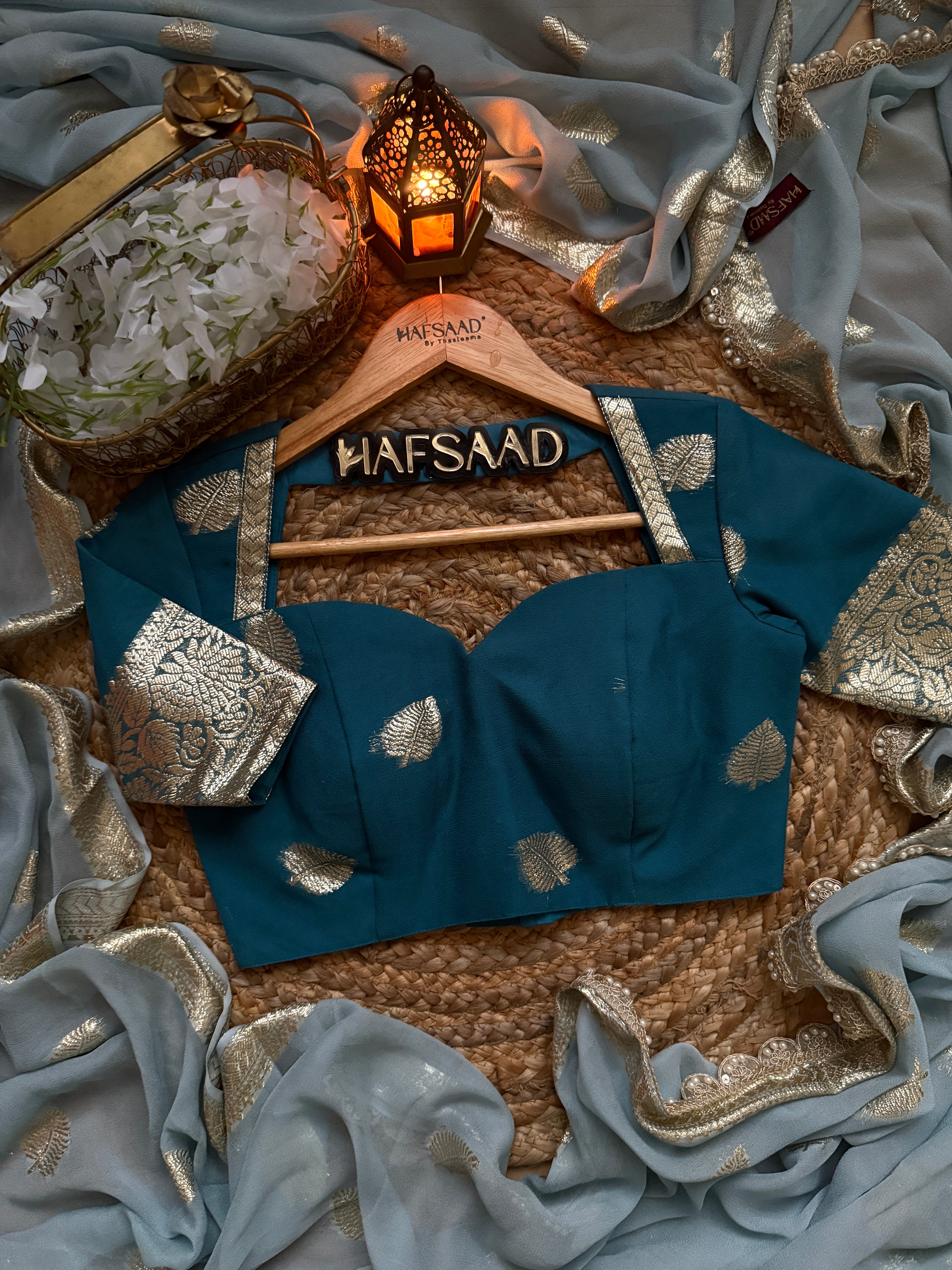 Nafeesa - Pure viscose saree (Sky Blue)