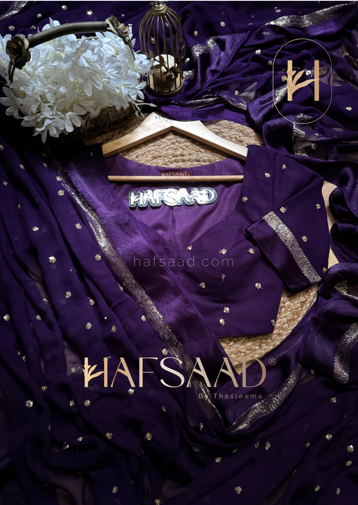 Mira- pure viscose saree (Purple)