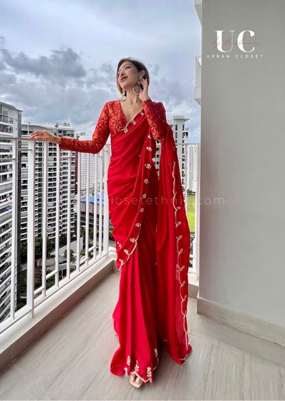 Isha Handwork saree- Ready to wear