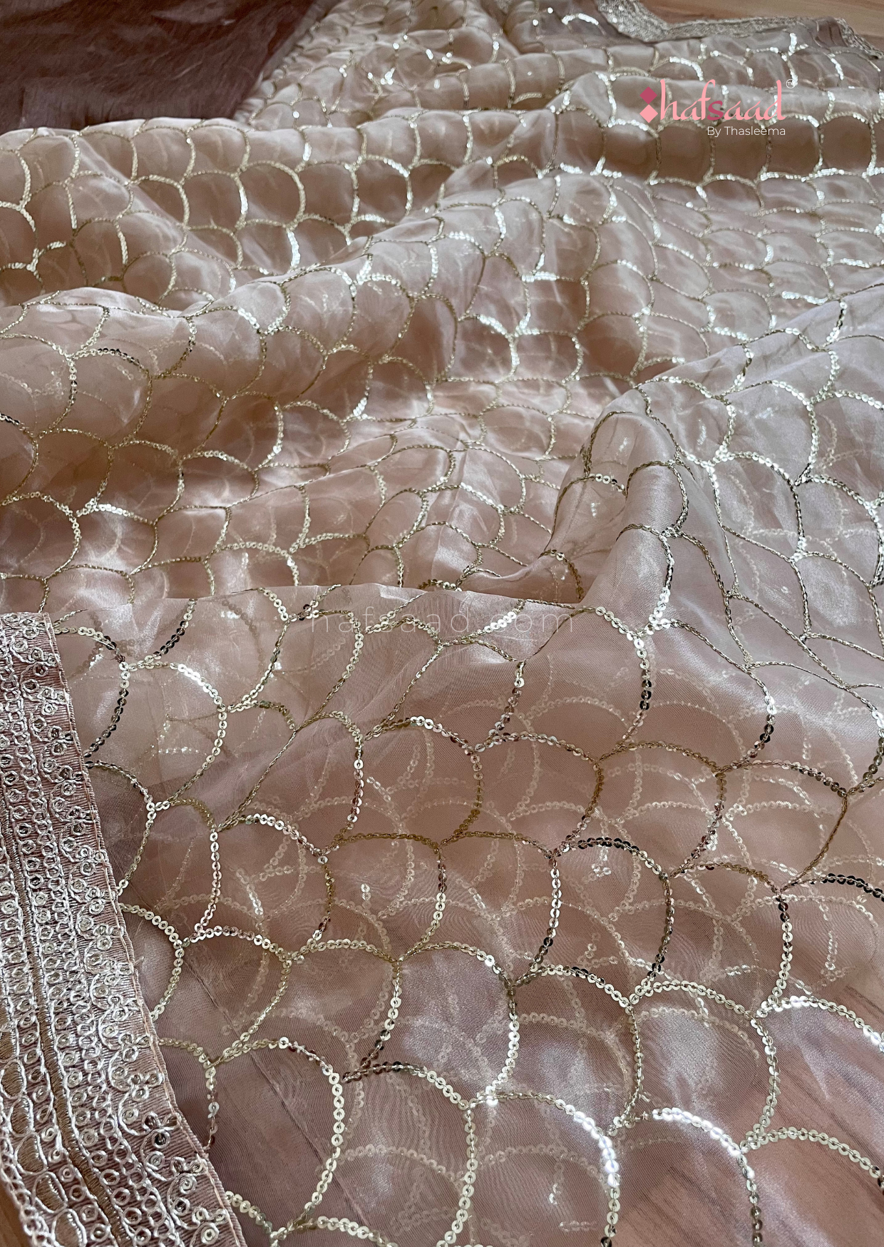 Sheethal- Sequins organza saree