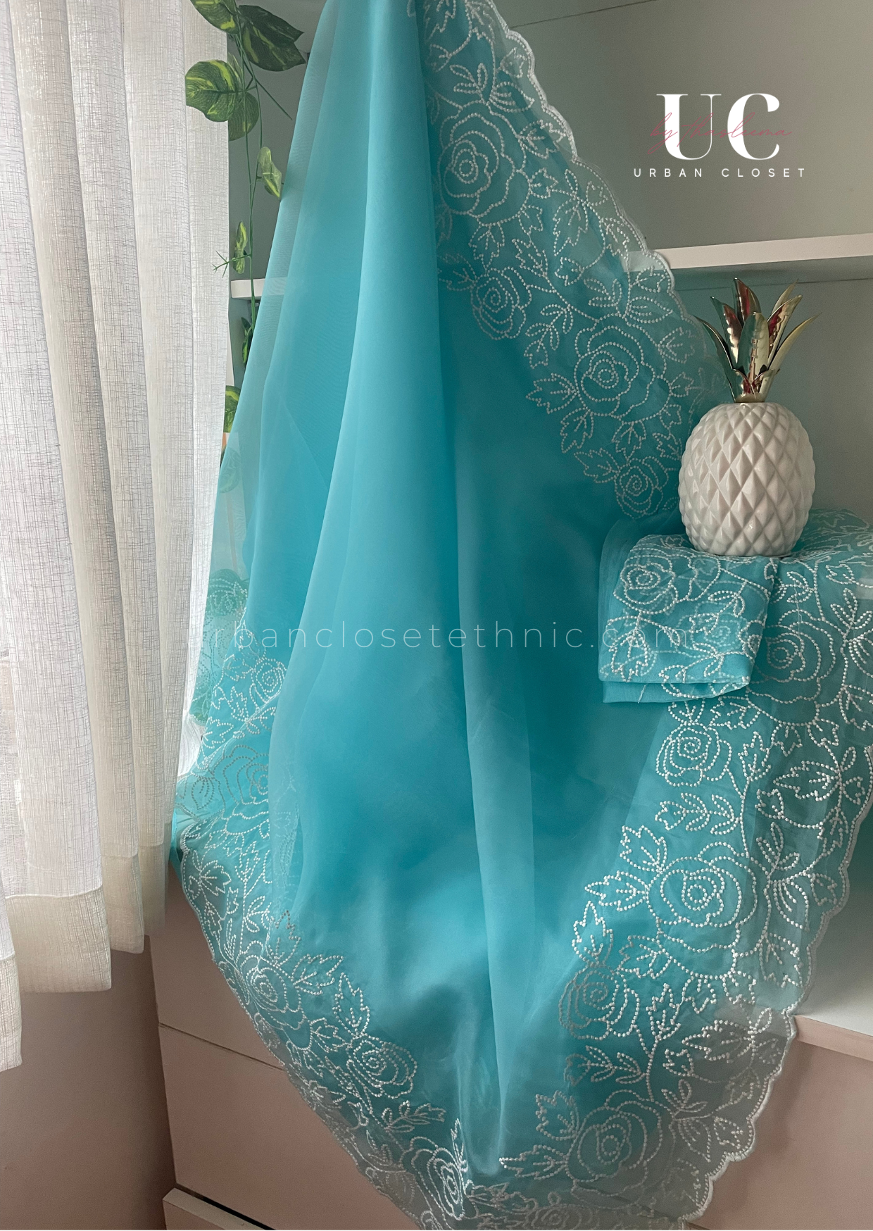 Isha Organza- Blue (Prebooking)