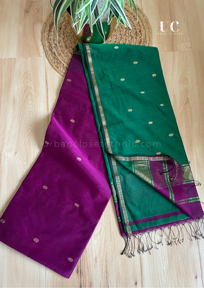 Khadhal- Maheshwari silk cotton saree