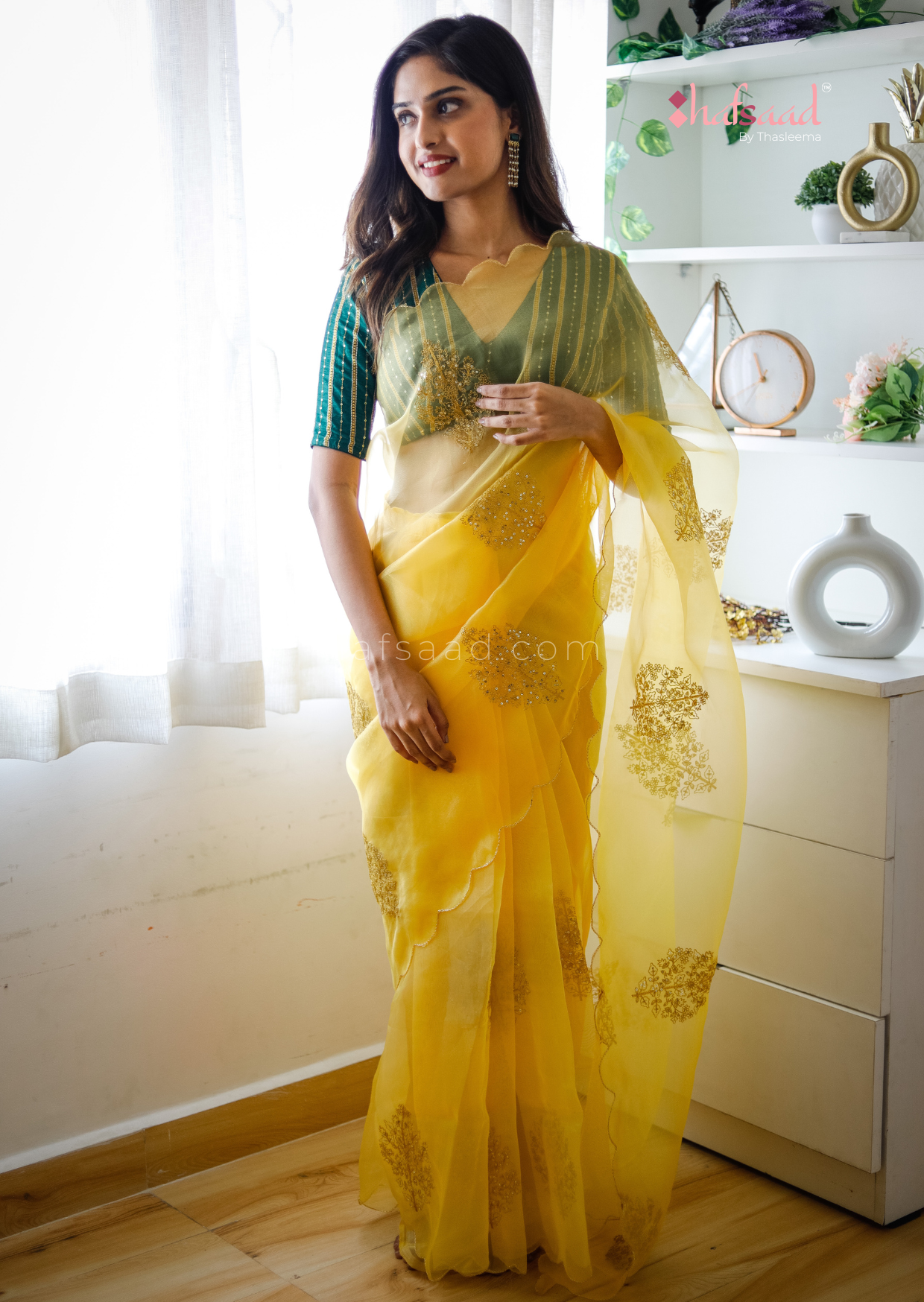 Renu- ready to wear organza saree