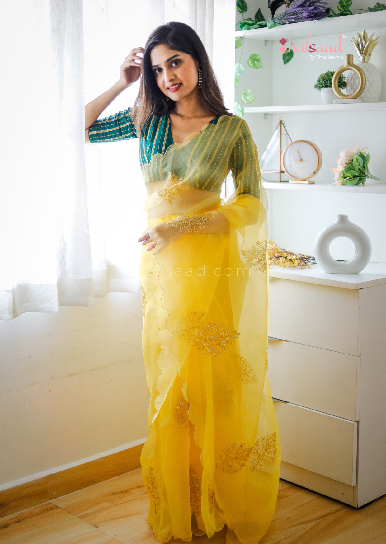 Renu- ready to wear organza saree