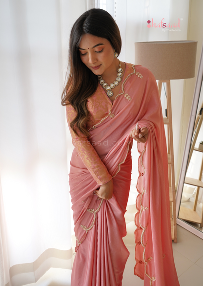 Isha Handwork saree- Pink