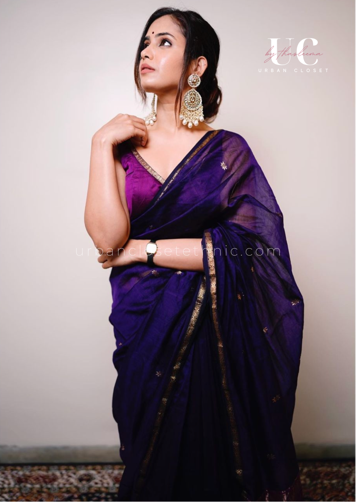 Khadhal- Maheshwari silk cotton saree