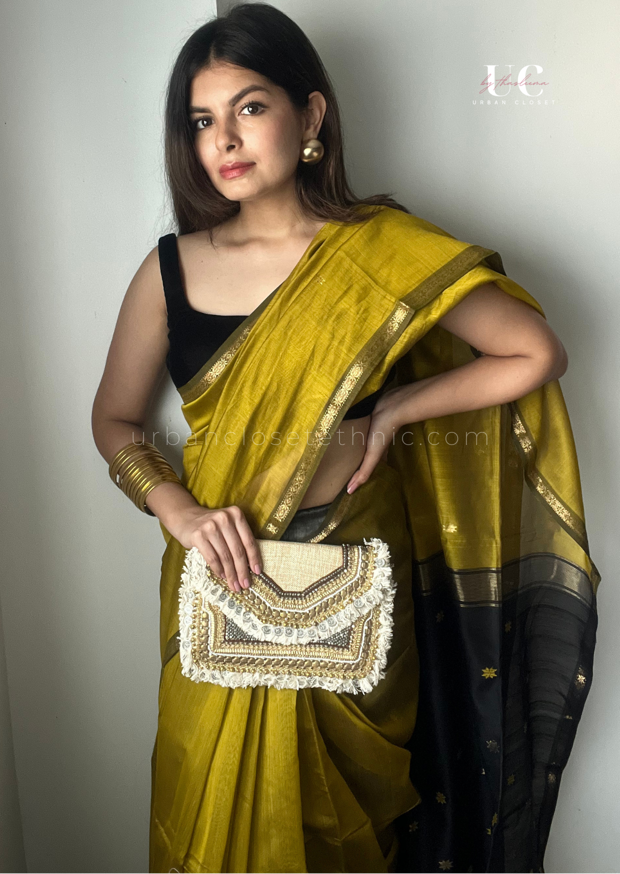 Khadhal- Maheshwari silk cotton saree