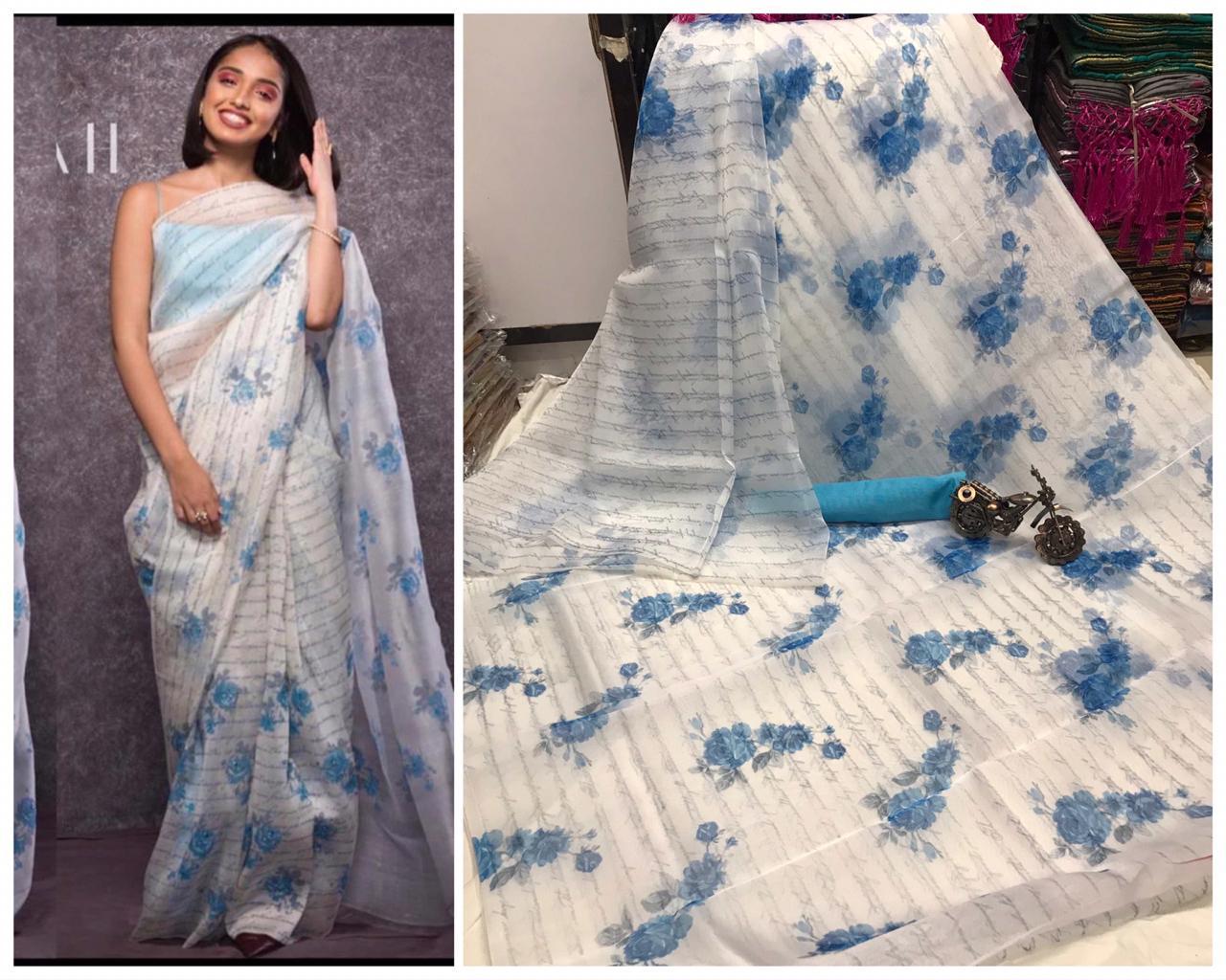 Paro Nair- Digital Organza saree