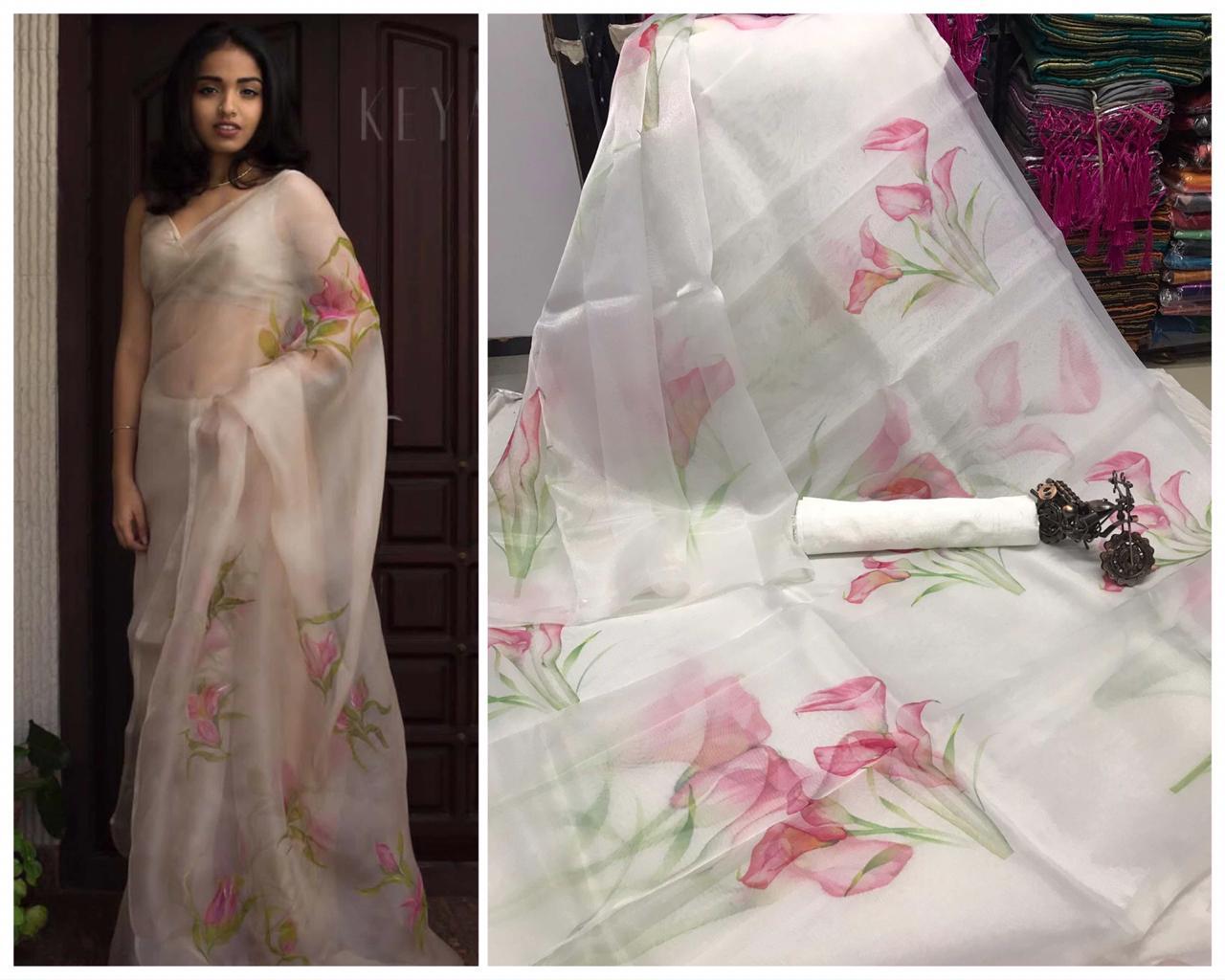 Paro Nair- Digital Organza saree