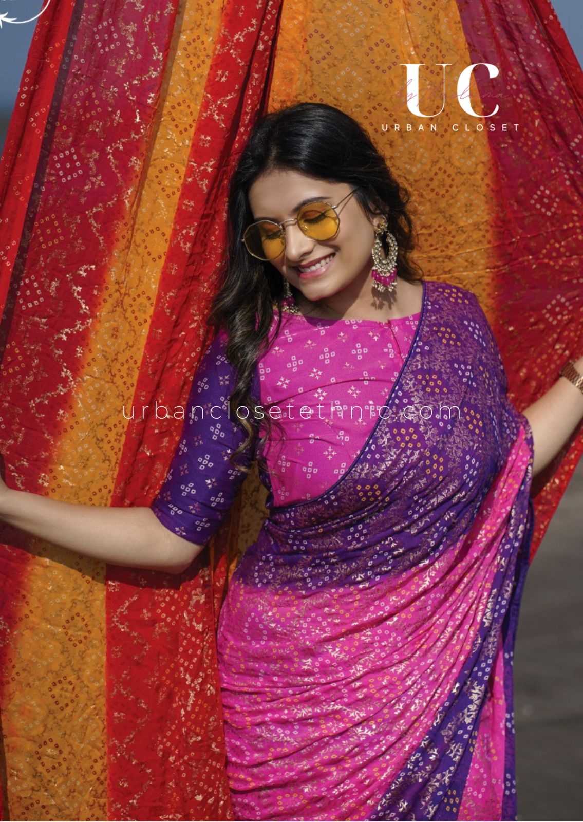 Juvi- Bandhni saree