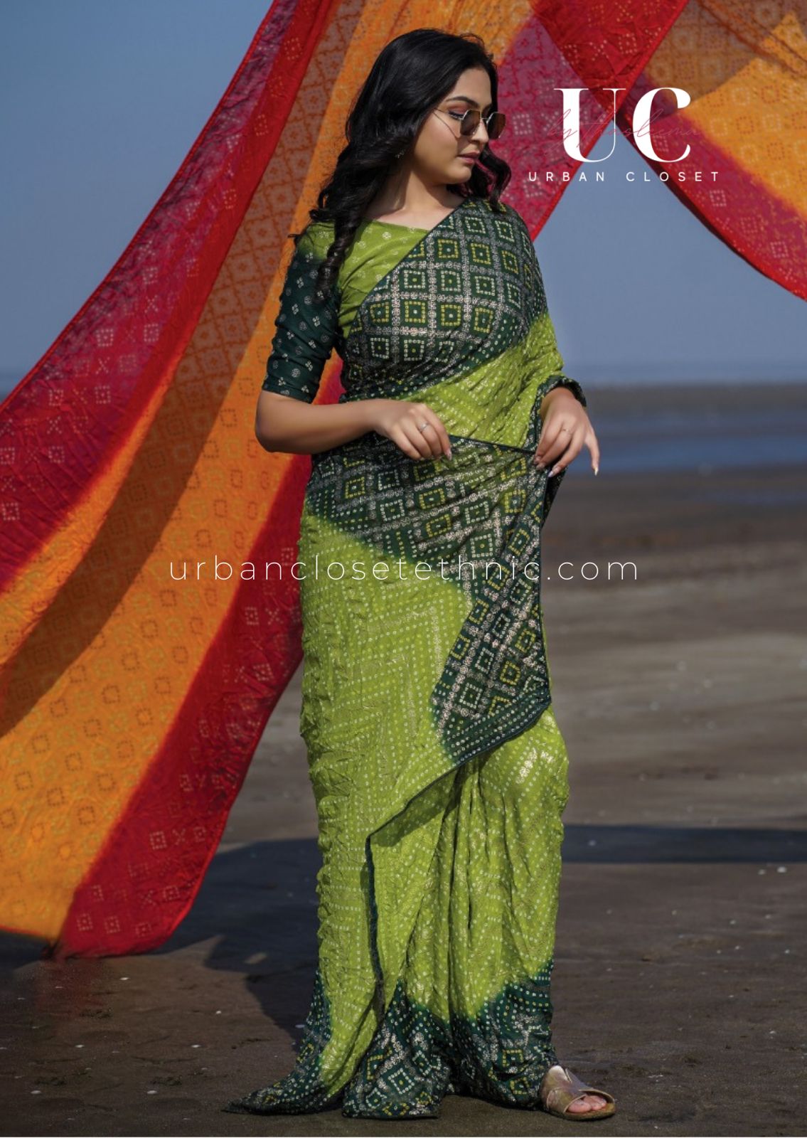 Juvi- Bandhni saree