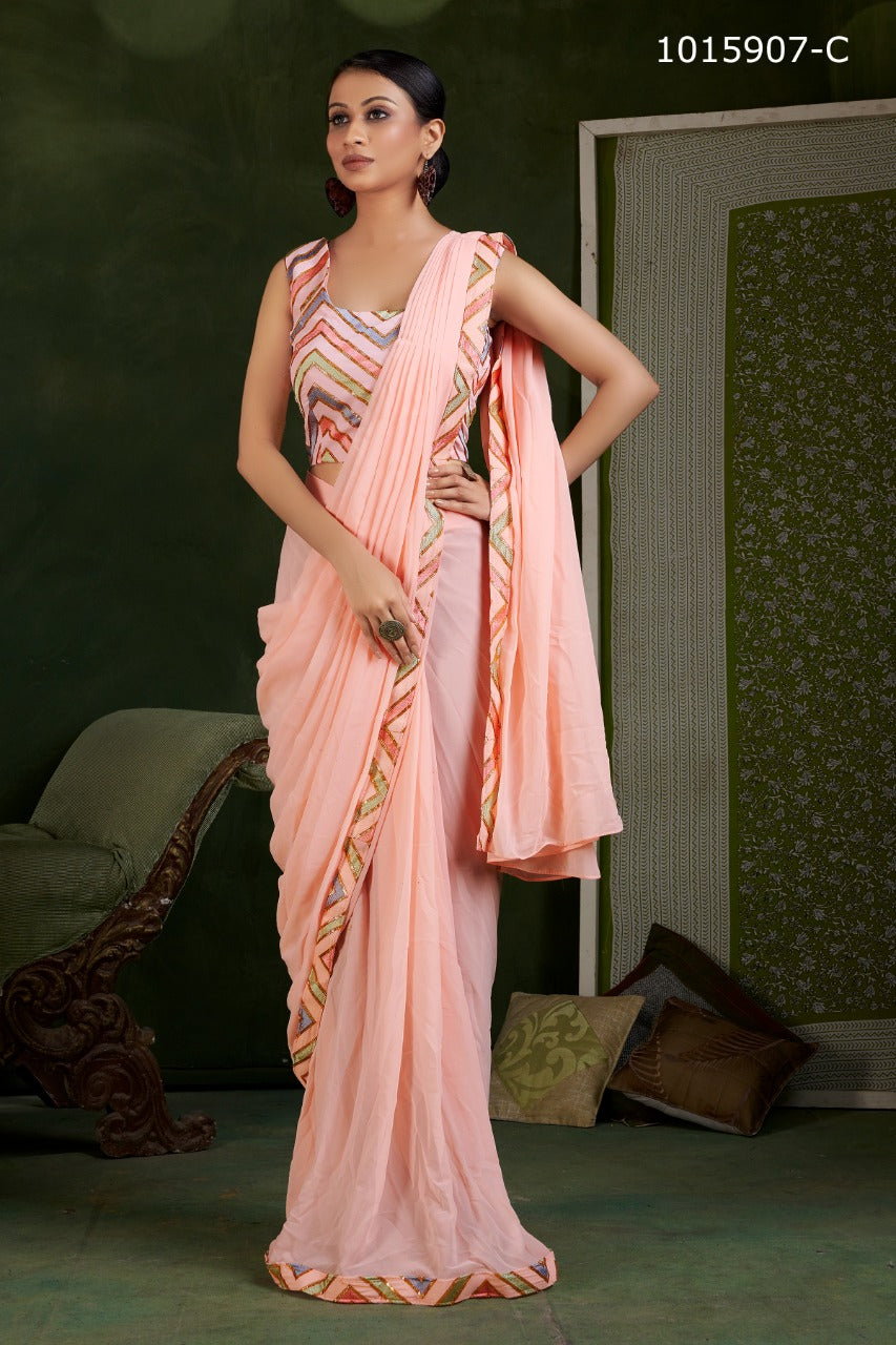 Nihmath-Ready to wear saree