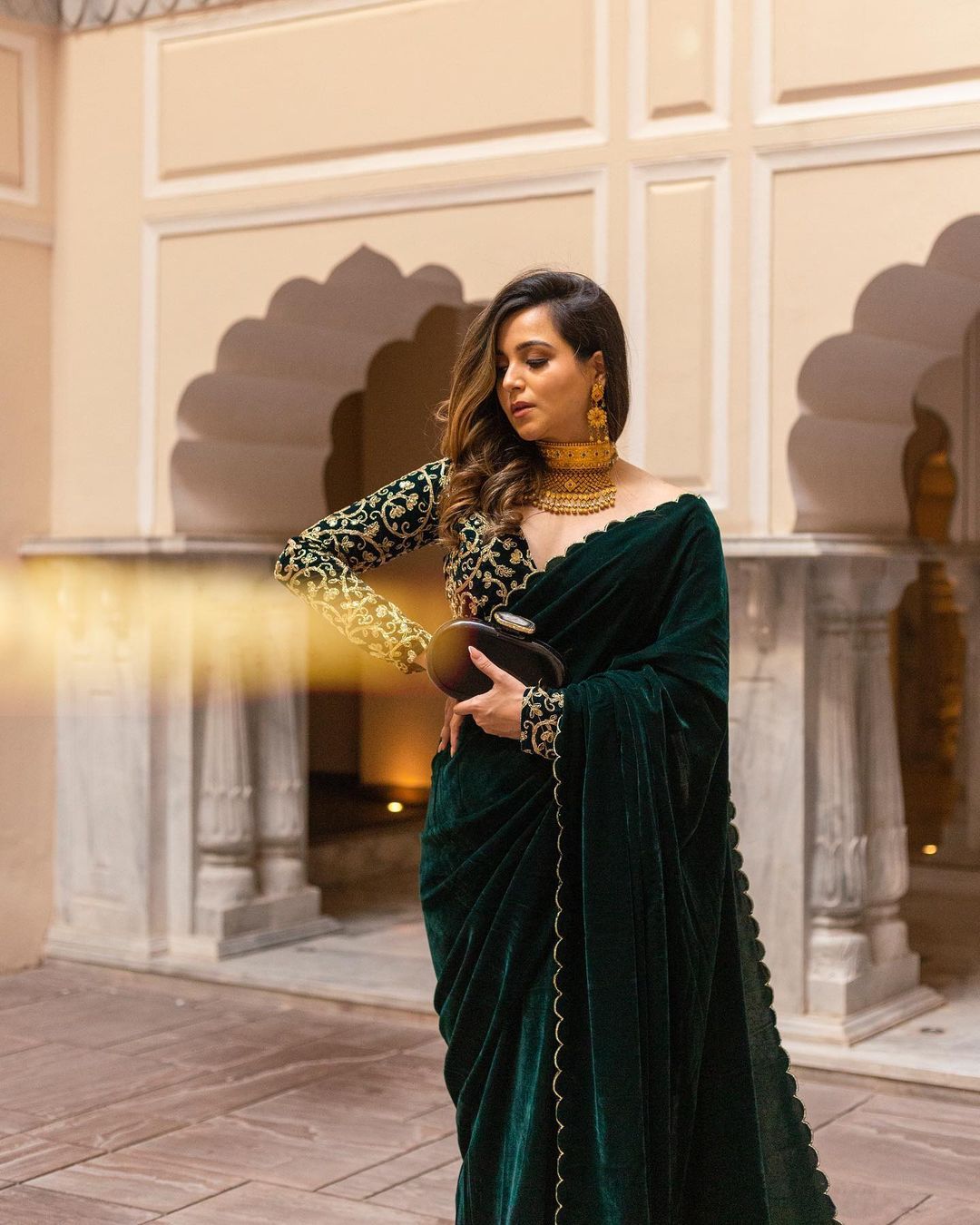 Raiza- Velvet saree